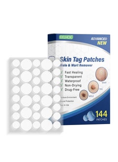 EELHOE Skin Tag Remover Patches Mole Wart Removing Sticker Natural Ingredients 144PCS  - Image 1