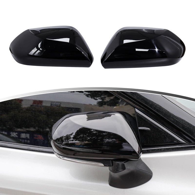 Naisec Rearview Mirror Cover Trim Kit Decoration for Toyota Camry Accessories 2018 2019 2021 2022 2023 2024 2025Black