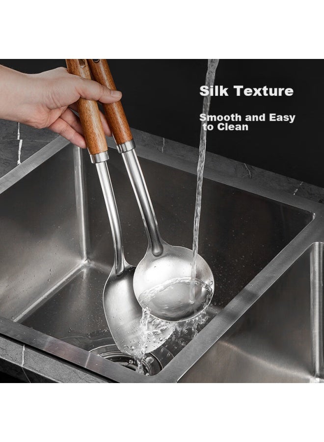 MAX COOK Meichun (maxcook) Soup Ladle, 304 Stainless Steel Large Soup Spoon, Thickened Long-handled Cooking Spoon, Porridge Ladle Mccu8267  - Image 4