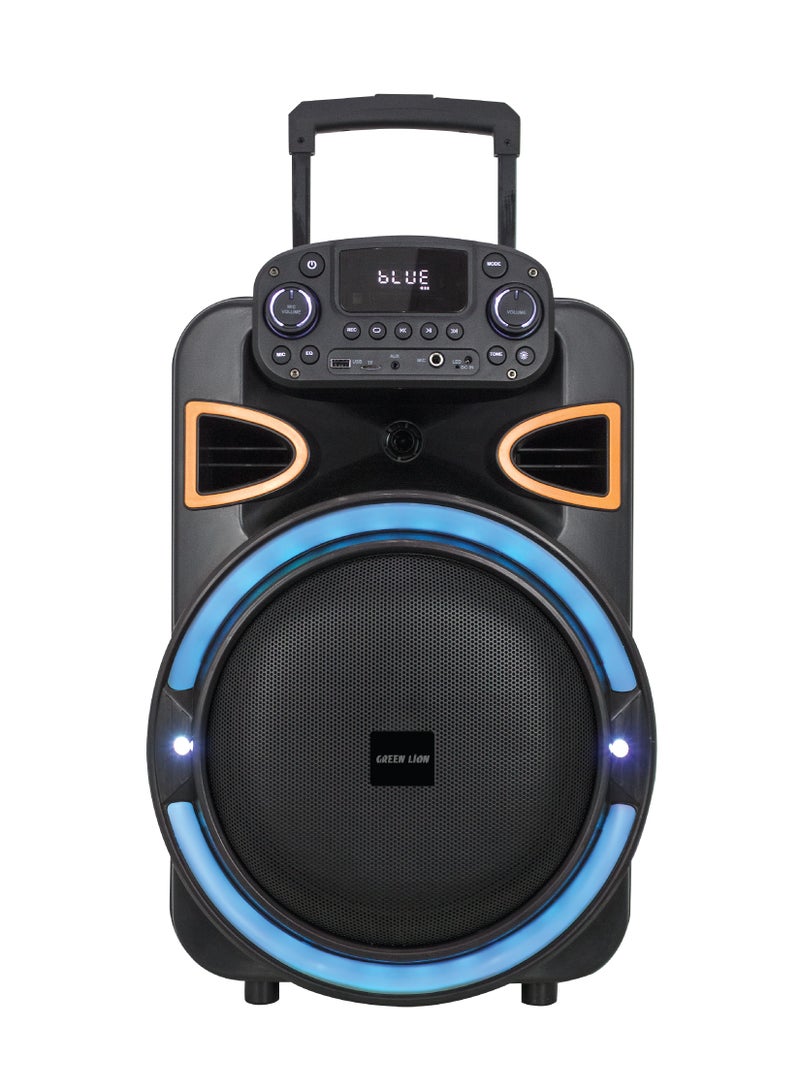 GREEN LION PartyLife 500 Bluetooth Speaker – 50W RMS Power, 4400mAh Battery, Deep Bass, 50Hz-20kHz Frequency, Wireless Mic, Remote Control, Bluetooth 5.0, and Light Show for Immersive Party Experiences - Black  - Image 1