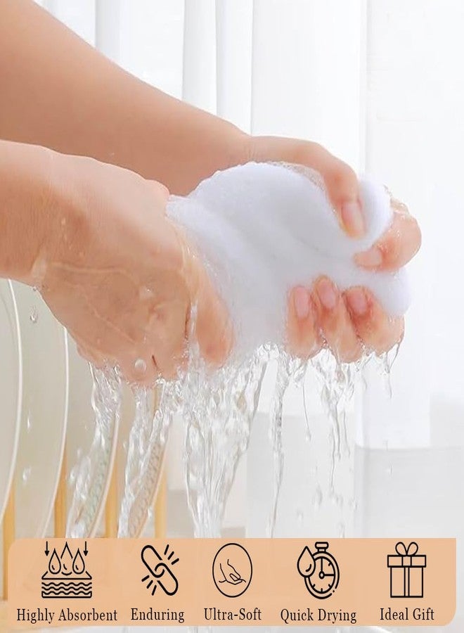 Candy Cottons DishCloths Kitchen|Waffle Terry Weave Hand Towels|Cotton 12"x12" Reusable Dish Rags Washing Scrub Cleaning Dishes|Dish Bar Mop Towels Hand Wipes| washcloth |6 Pc Set-White - Image 5
