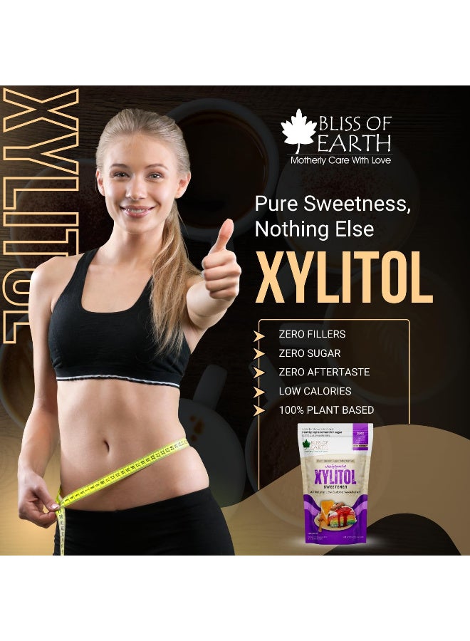 بليس اوف ايرث 1رطل مُحلي إكسيليتول، 100٪ طبيعي، بديل السكر 1:1، مُحلي منخفض المؤشر الجلايسيمي للخبز والشاي والقهوة، (454 جم) - Image 3