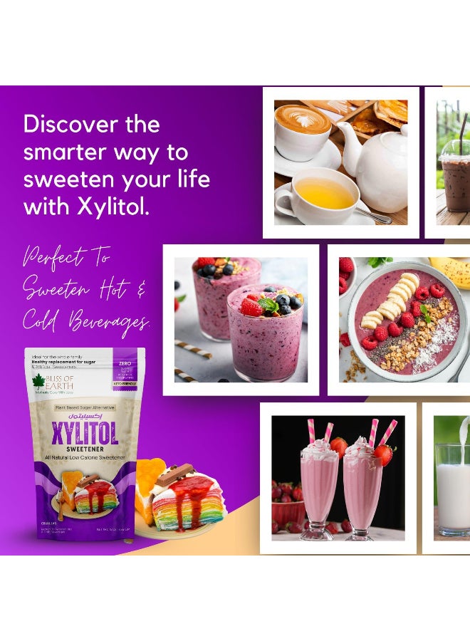 بليس اوف ايرث 1رطل مُحلي إكسيليتول، 100٪ طبيعي، بديل السكر 1:1، مُحلي منخفض المؤشر الجلايسيمي للخبز والشاي والقهوة، (454 جم) - Image 4