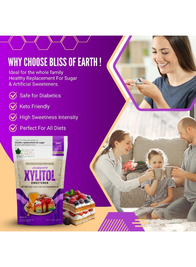 بليس اوف ايرث 1رطل مُحلي إكسيليتول، 100٪ طبيعي، بديل السكر 1:1، مُحلي منخفض المؤشر الجلايسيمي للخبز والشاي والقهوة، (454 جم) - Image 5