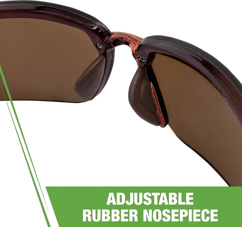 Crossfire 29117 ES5 Safety Glasses with HD Brown Mirror Lens and Crystal Brown Frame - Image 5