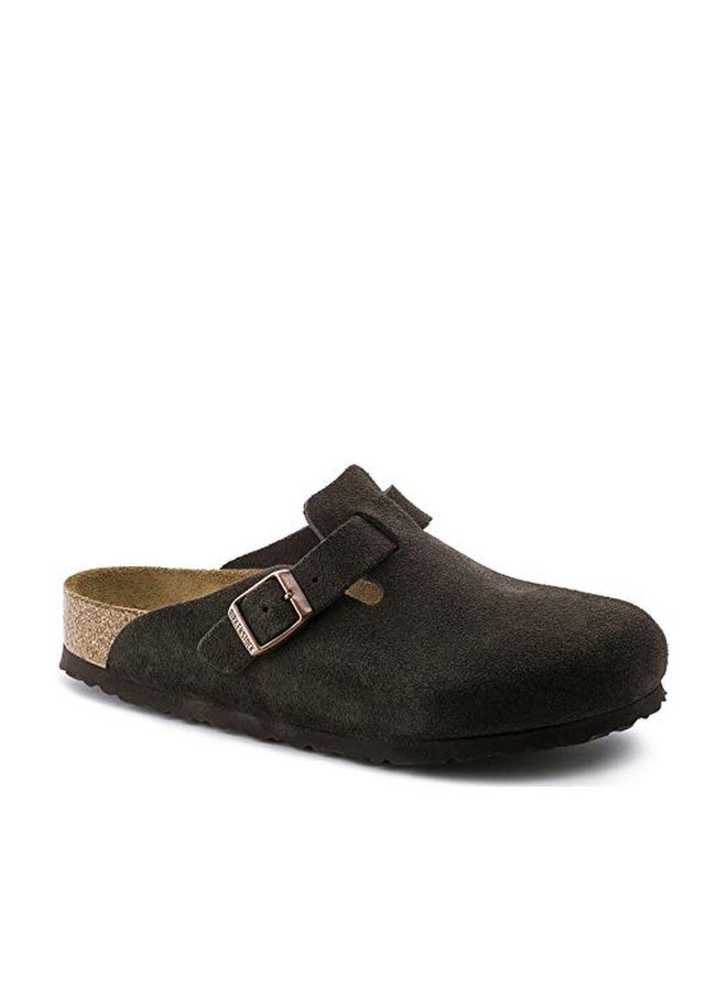 BIRKENSTOCK بيركنستوك يونيكس بوسطن بقدم ناعمة، جلد موكا، 38 N EU - Image 1