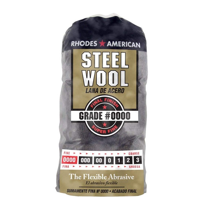 Homax 10120000 Steel Wool, 12 pad, Grade #0000, Rhodes American, Final Finish - Image 1