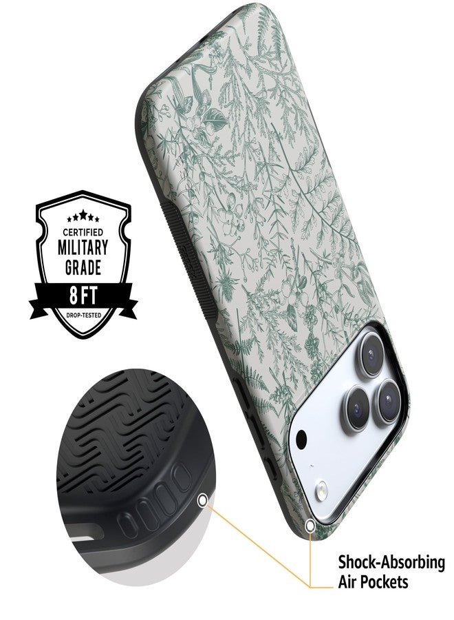 Casely جراب Casely لهاتف iPhone 17 Pro Max | تصميم Sage Garden | زهور خضراء | متوافق مع MagSafe | تصميم جريء واقٍ - Image 4