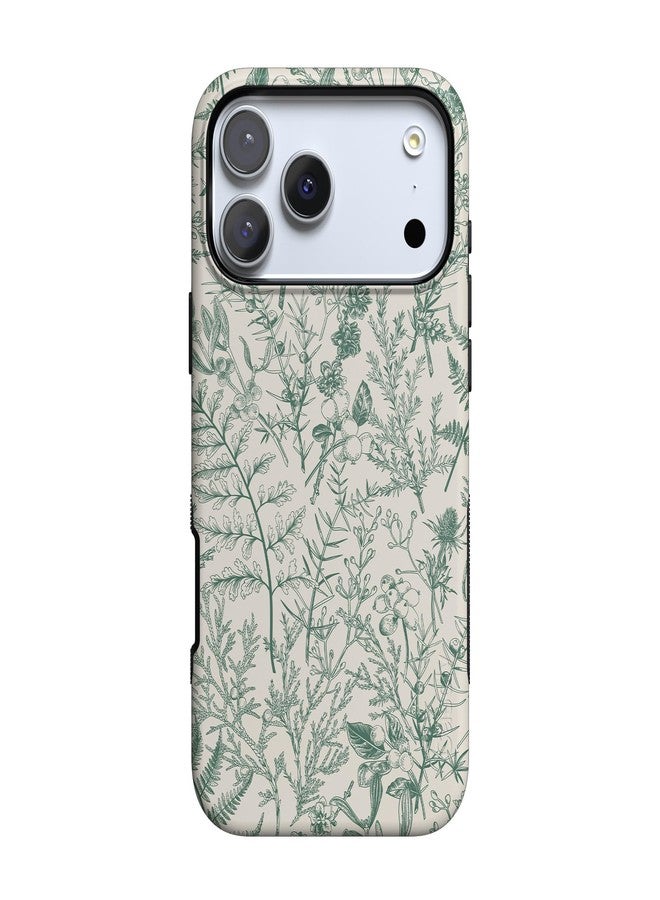 Casely جراب Casely لهاتف iPhone 17 Pro Max | تصميم Sage Garden | زهور خضراء | متوافق مع MagSafe | تصميم جريء واقٍ - Image 1