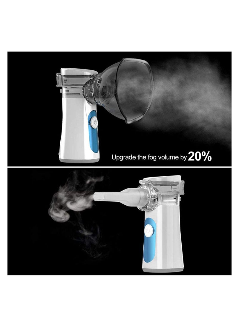 Generic - Portable Nebulizer Machine of Cool Mist, Battery-Operated Ultrasonic Nebulizer for Breathing Problems, Used at Home, Office, Travel(Blue) - Image 1