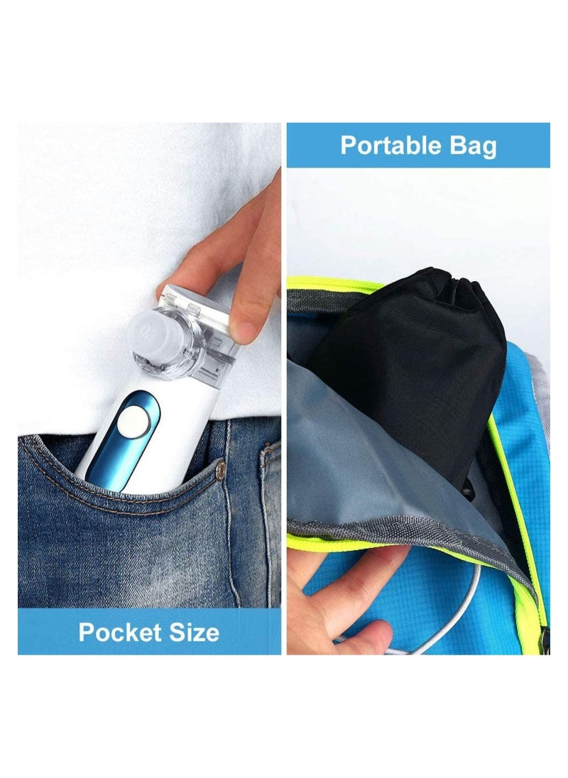 Generic - Portable Nebulizer Machine of Cool Mist, Battery-Operated Ultrasonic Nebulizer for Breathing Problems, Used at Home, Office, Travel(Blue) - Image 1