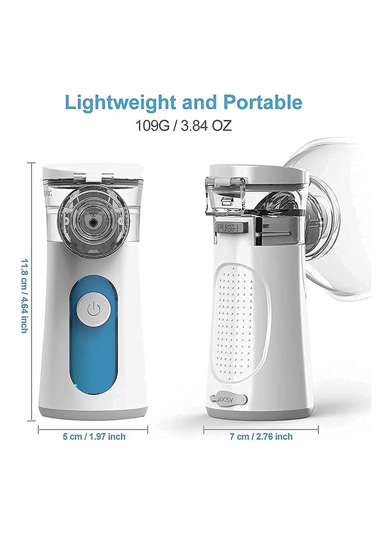 Generic - Portable Nebulizer Machine of Cool Mist, Battery-Operated Ultrasonic Nebulizer for Breathing Problems, Used at Home, Office, Travel(Blue) - Image 1