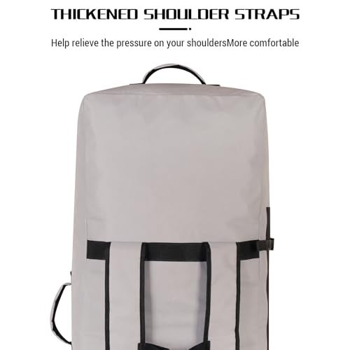 SOUUXIU Inflatable Paddleboard Backpack 105L/125L Waterproof with Side Mesh Pocket+ Buckle Strap, SUP Surfboard Bag Oxford Cloth Lightweight Paddle Board Backpack for Surfing Paddleboarding - Image 4