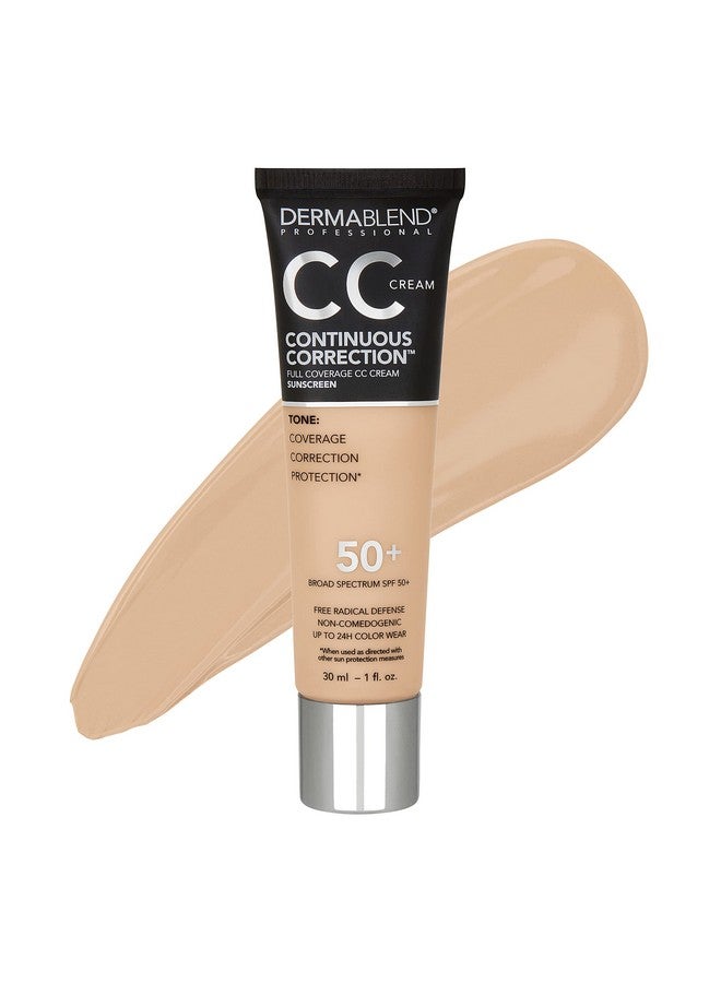 Dermablend Continuous Correction Toneevening Cc Cream Foundation Spf 50+, Full Coverage Foundation Makeup & Color Corrector, Noncomedogenic - Image 1