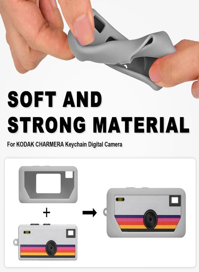 PAIYULE Silicone Case for Kodak CHARMERA Keychain Digital Camera (Blind Box/Single Box Version), Precise Cutouts & Scratch Protection - Camera NOT Included (Grey) - Image 2