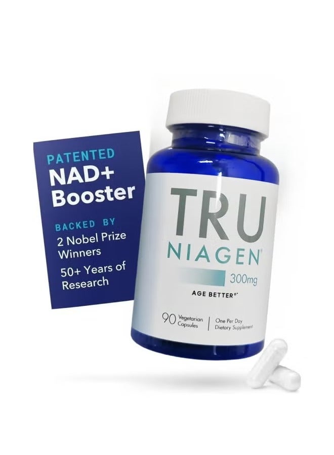 TRU NIAGEN 90 Capsules Nicotinamide Riboside NAD+ Supplement, Patented Formula NR, 300 mg per capsule (3 months)  - Image 1