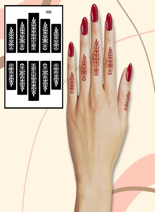 Komstec Blossom Bliss Mehndi Stencil Sticker Perfect For Hand Glow - Image 4