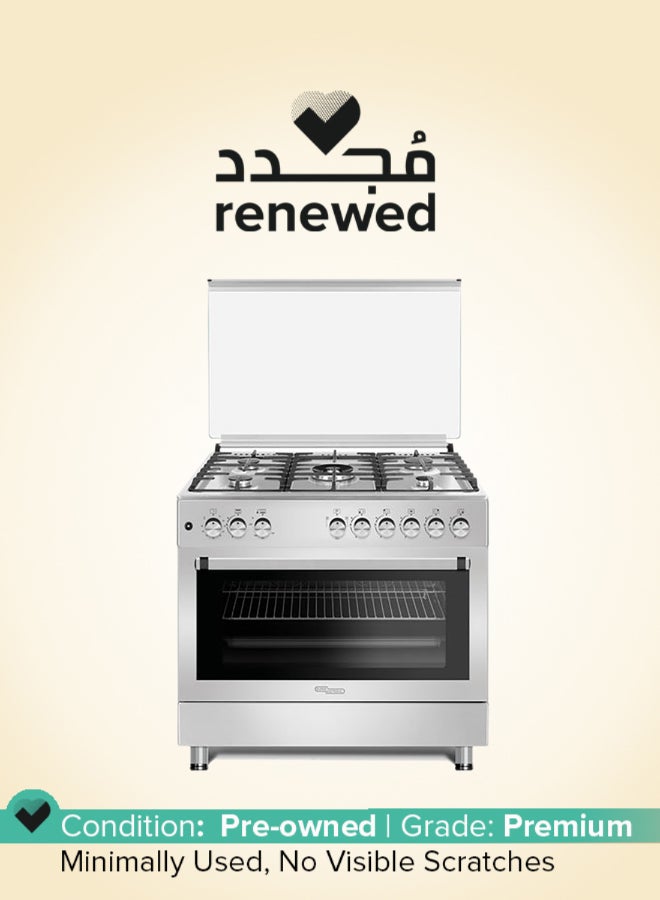 SUPER GENERAL Renewed - 90X60 cm 5 Burner Cooking Range with Turbo Fan  - 1 Year Warranty - 5 SGC9607FSHGF Silver - Image 1