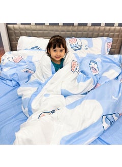 FAMYO Famyo 4pc Bedding Set King Size 250 TC Fitted Bedsheet Comforter Cover 2 Pillow Covers for Kids Duvet Bedding Set Milk Chocolate  - Image 5