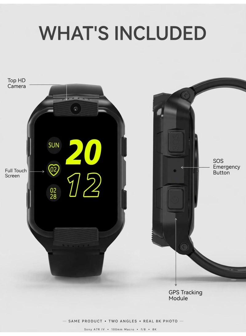 نابي Nabi Z9 Kids Smart Watch with GPS Location Tracker, Voice Calling, HD Full Touch Screen, SIM Card Slot, Waterproof Smartwatch for Boys & Girls with Alarm, Camera, Multi-Colour - Image 5