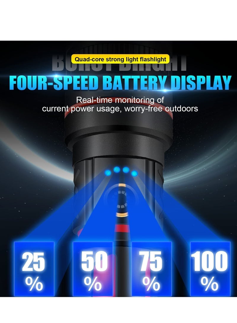 Rechargeable LED Flashlights High Lumens 120000 Lumens Super Bright Flashlight 5 Modes Zoomable IP68 Waterproof Tactical Flashlights for Emergencies and Camping - Image 4