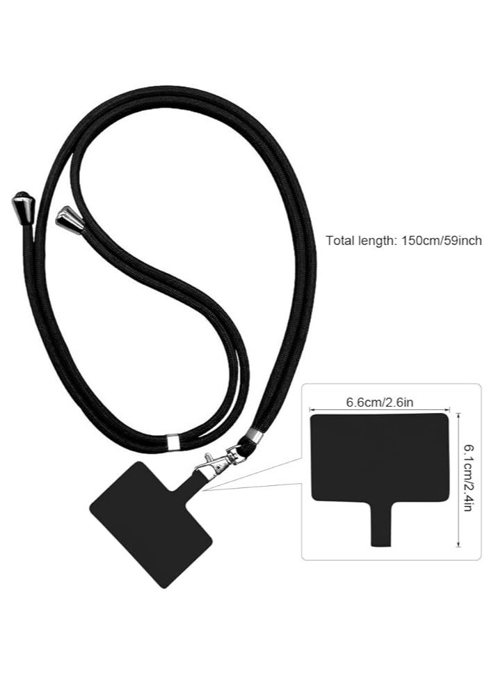 Phone Lanyard, Universal Crossbody Cell Phone Lanyards, Multifunctional Nylon Patch Adjustable Shoulder Neck Strap Compatible with Most Smartphones - Image 2