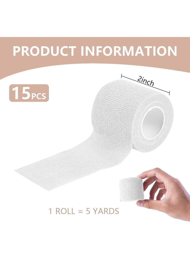 Cuken 12-Pack Self-Adhesive Cohesive Bandage Wrap, 2in x 5yd – Breathable Sports Tape for Wrist & Ankle - Image 2