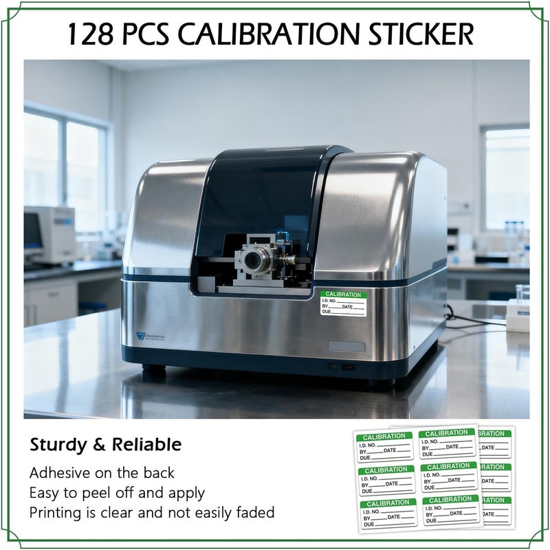 Well Tile Self Laminating Calibration Labels 2 X 1 Inches - Write-on Calibration Stickers with Clear Covers for for NIST Calibration, ISO-900 Calibration 128 Labels - Image 3