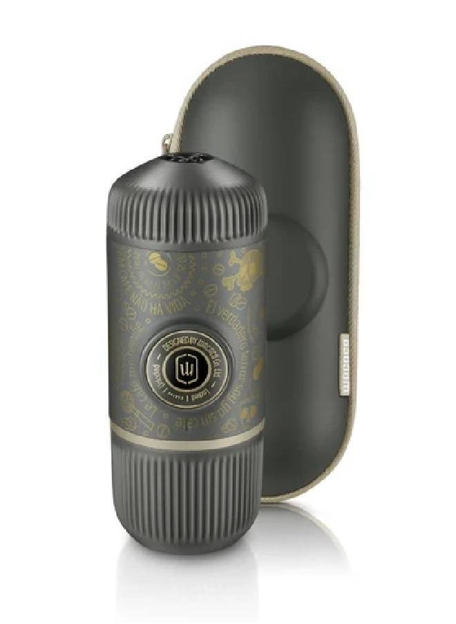 WACACO Nanopresso Dark Souls | Portable Espresso Machine w/ Travel Case, 18Bar High Extraction Power, 80ml Water Capacity, Works w/ NS Adapter for Capsules, For Camping, Travel, Office, Home - Grey  - Image 1