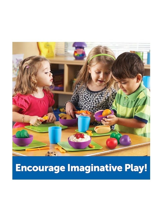 Learning Resources New Sprouts Classroom Play Food Set, 100 Pieces - LER9723,Multi,12 L x 7 W x 12 H in - Image 4