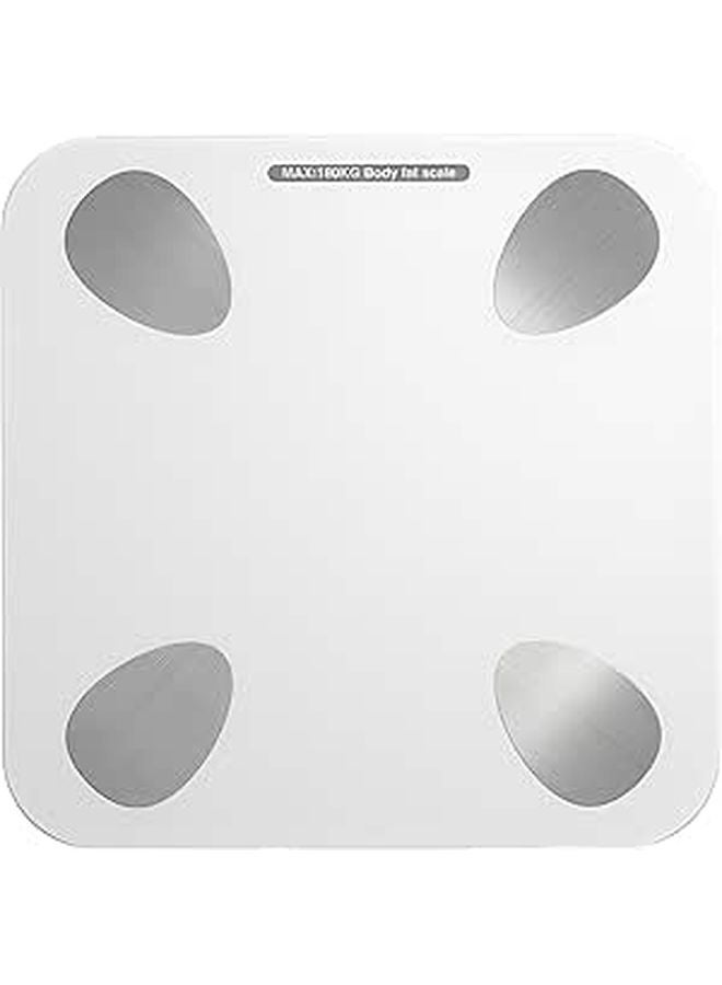 Digital Smart Body Fat Scale White 18 Key Data BMI App Sync 396 8 Lbs Capacity 10 2 X 10 2 In - Image 1