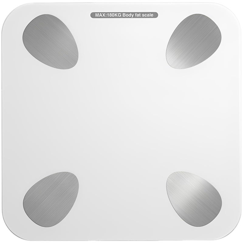 Digital Smart Body Fat Scale White 18 Key Data BMI App Sync 396 8 Lbs Capacity 10 2 X 10 2 In - Image 2
