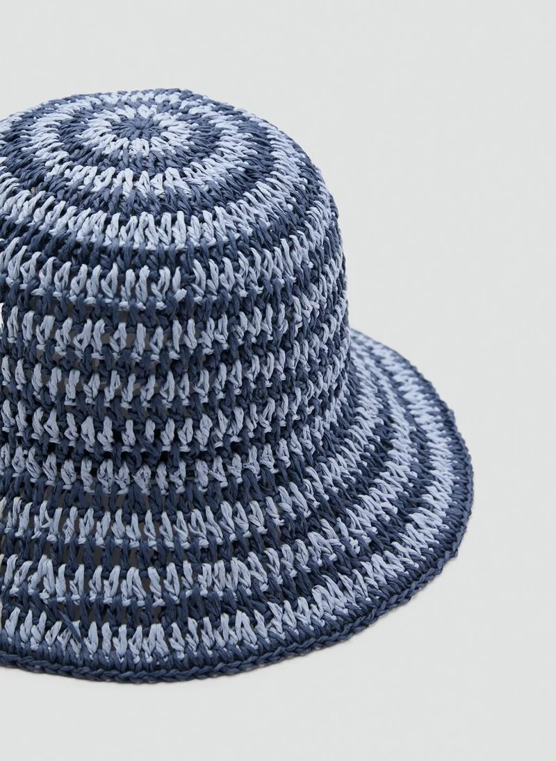 MANGO Natural Fibre Bucket Hat