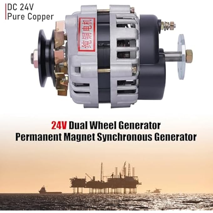 OLONETO 2000W Permanent Magnet Alternator Generator 12V 24V Low Speed Brushless Power Unit With Voltage Regulator For Agricultural Lighting Vehicles(14v) - Image 4