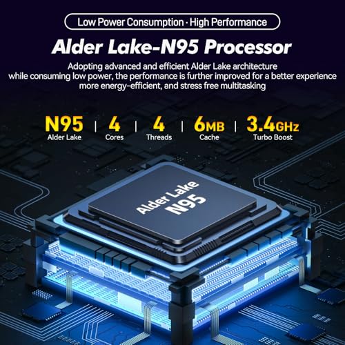 Auusda 15.6" Laptop Computer Notebook, 4-Core N95 Processor, FHD Display, Backlit Keyboard, Fingerprint, Webcam, Bluetooth, WiFi, Win 11 Pro, 10TB Upgradeable, T152A, 16GB RAM, 1TB NVMe SSD, Silver - Image 3