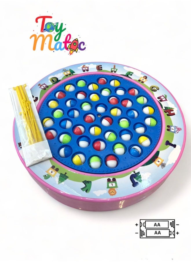 Generic Toy Matic 45-Piece Colourful Fishing Toy Set With Rotating Fish and Sweet Melodies  - Image 3
