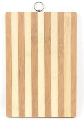 Mystte Mystte Wood Cutting Board Large with Hanging Ring for Chopping Fruits Vegetables Meat Bread Cheese Recctangle Design 30x20 cm - Image 1