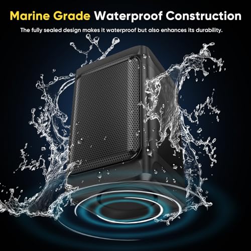Saiyin Outdoor Indoor Speakers, Marine Grade Mount Speakers, Surround Sound Speakers with Wall Mount Brackets for Boat, Patio, Garage, Home Surround System, One Pair - Image 3