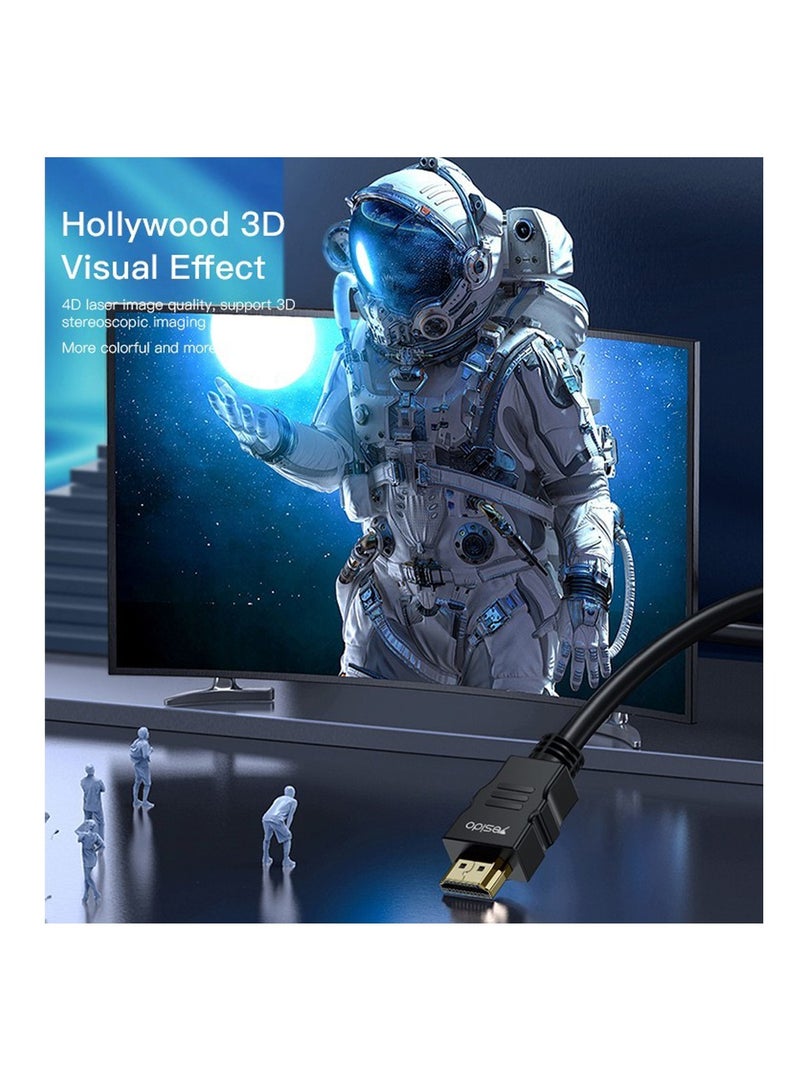 Yesido Yesido HM09 High Frame Rate HDMI to HDMI PVC 1.5 meters 4K 30Hz Cable - Black - Image 5