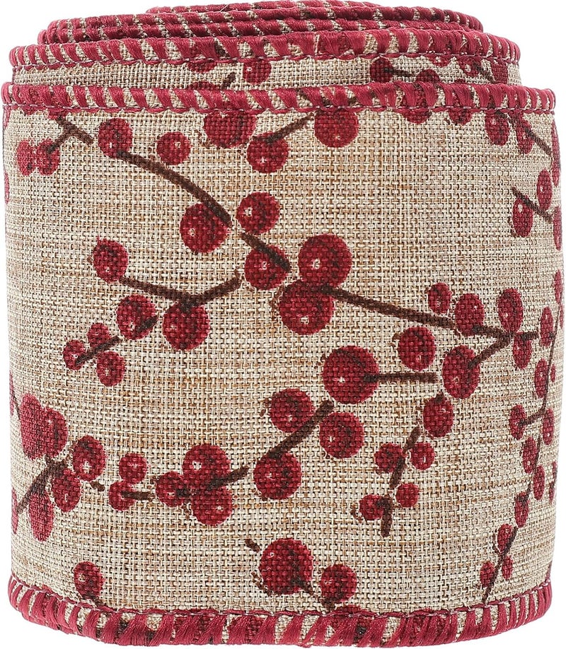 BESTonZON Christmas DIY Ribbon Set for Wrapping and Crafts Colorful Cartoon Burlap Ribbon for Holiday Decoration and Packing - Image 1