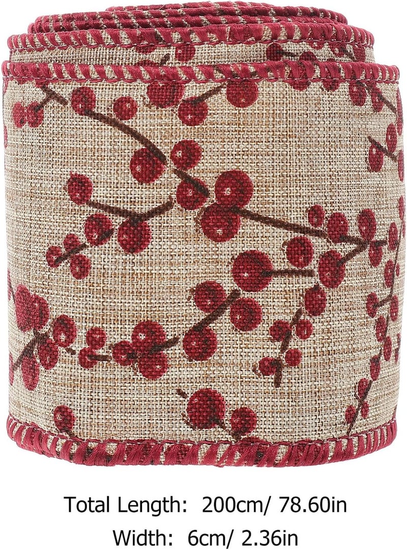 BESTonZON Christmas DIY Ribbon Set for Wrapping and Crafts Colorful Cartoon Burlap Ribbon for Holiday Decoration and Packing - Image 2