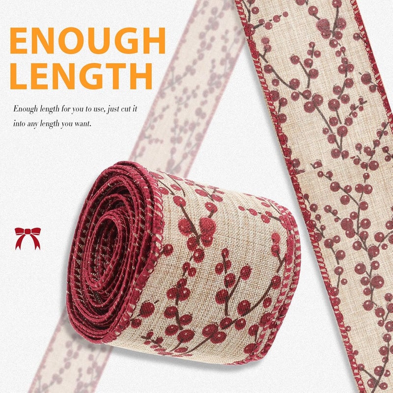 BESTonZON Christmas DIY Ribbon Set for Wrapping and Crafts Colorful Cartoon Burlap Ribbon for Holiday Decoration and Packing - Image 3