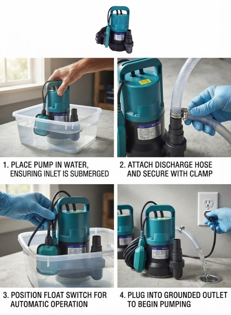 TERAL Single Phase Submersible Water Pump Outlet for Continuous Duty, 0.5 HP, 1.25in - Image 2