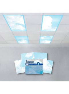 Educational Insights Calming Clouds Light Filters 4Pack Fluorescent Light Covers Easy Install For Office Hospitals Home & Classroom Supplies  - Image 2