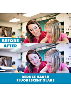 Educational Insights Calming Clouds Light Filters 4Pack Fluorescent Light Covers Easy Install For Office Hospitals Home & Classroom Supplies  - Image 3