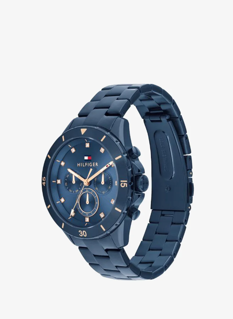 Tommy Hilfiger  Women's Multifunction Watch, Blue Dial, Blue Stainless Steel Strap for Women | Best Price UAE
