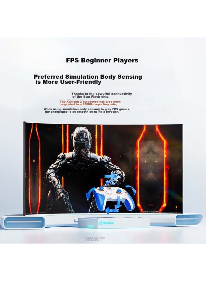 Ink will Mojiang Xunlong 2 Star Flash Wireless Game Controller, Micro Switch Buttons, Apex, Switch-like Xbox Pc Steam, Motion Sensing 1000hz, Black Myth： Wukong - Image 3