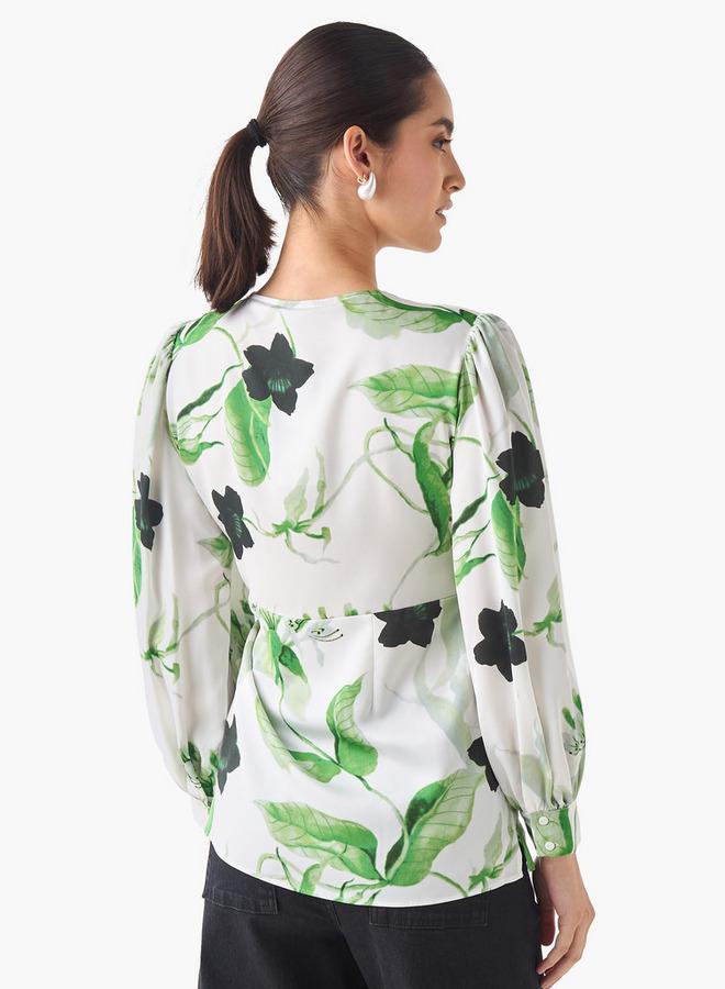 ايكونيك توب بطبعة مميزة مع حزام ربط - Image 3