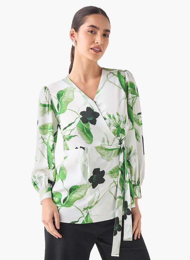 ايكونيك توب بطبعة مميزة مع حزام ربط - Image 1