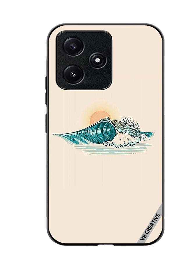 VR CREATIVE Protective Case Cover For Xiaomi Poco M6 Pro 5G Waves Design Multicolour - Image 1